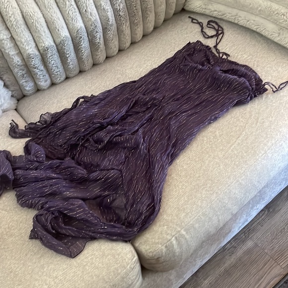 New By Miss Me Purple silk handkerchief dress - Picture 6 of 9